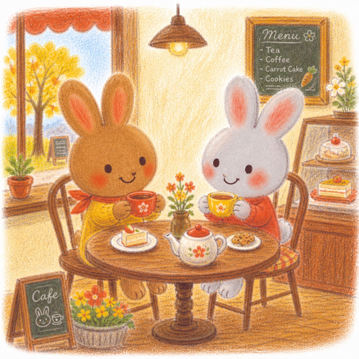 札幌のカフェ特集イラスト