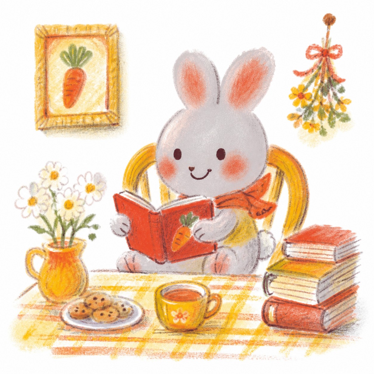 読書を楽しむイラスト